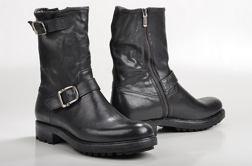 Corvari Biker Stiefel Lammfell gefüttert 2017 / 1636 Büffelleder schwarz (2) by spera.de biker boots photo