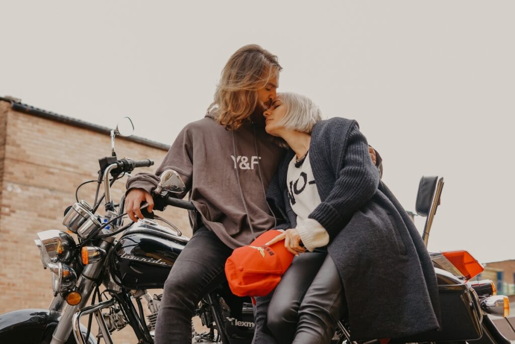 biker couple
